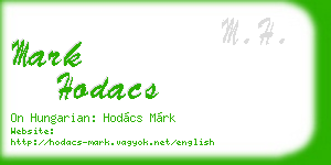 mark hodacs business card